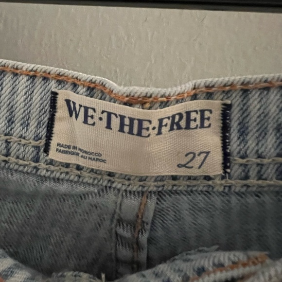 🌟LAST ONE! FREE PEOPLE Piper Mid-Rise Crop Wide-Leg Jeans in Worn Railroad - Picture 11 of 12